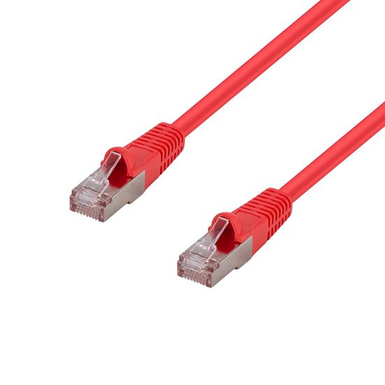 DYNAMIX 15m Cat6A S/FTP Red Shielded 10G Patch Lead. — Dynamix