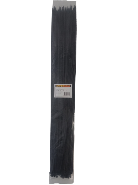 4.8 X 914mm Black UV Cable Ties Pack Of 100 22kgs Tensile Strength — POWERFORCE