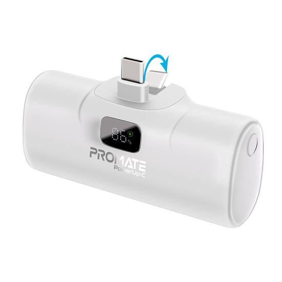 PROMATE 5000mAh Ultra Compact 20W Power Bank with Built-in USB-C — Promate