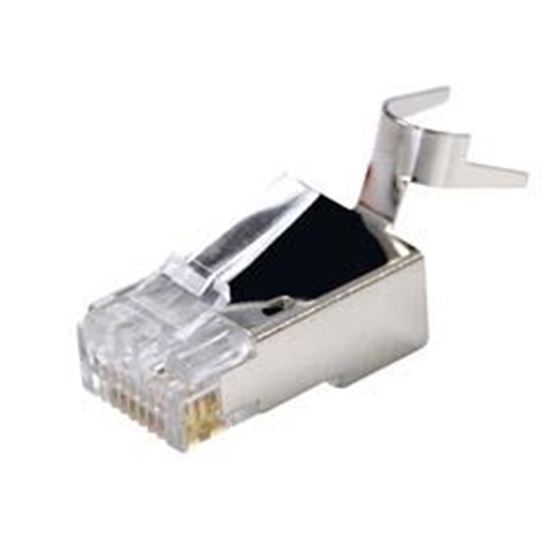 DYNAMIX RJ45 Cat6/6A/7 23AWG Solid Shielded Round Modular Plug . 20pc — Dynamix