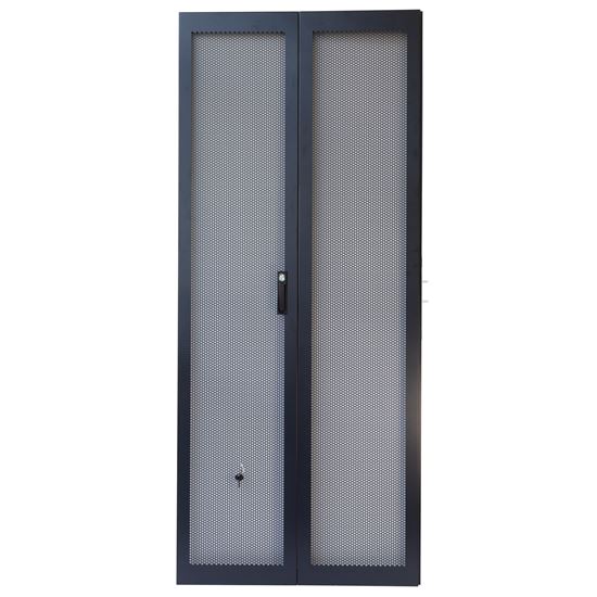 DYNAMIX 42RU Dual Mesh Pantry Style Door Kit for SR Series 800mm Wide — Dynamix