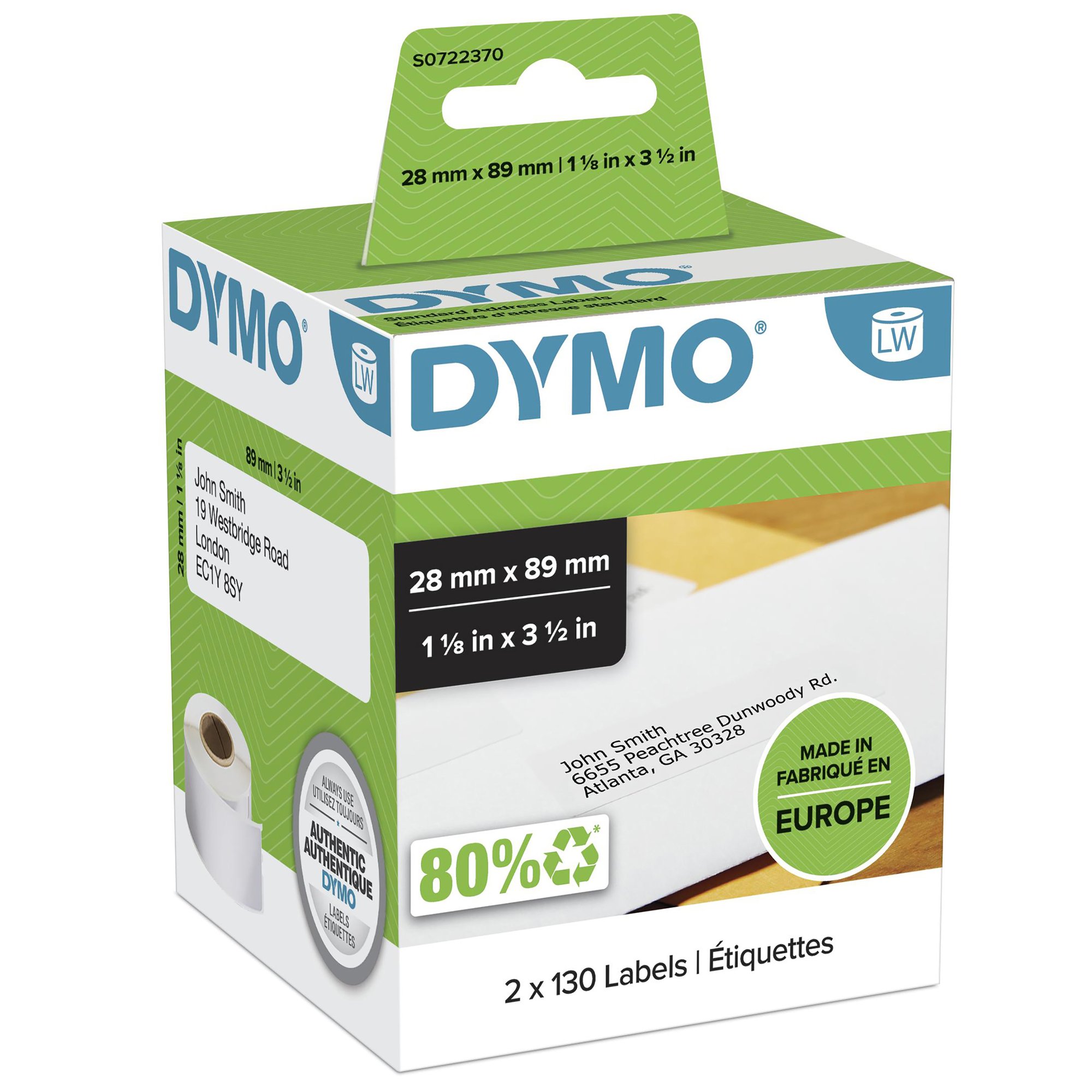 DYMO Genuine LabelWriter Address Labels (Self-Adhesive). 28mm x — Dymo