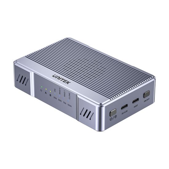 UNITEK SolidForce 20Gbps Dual Bay Raid M.2 SSD Enclosure. — unitek
