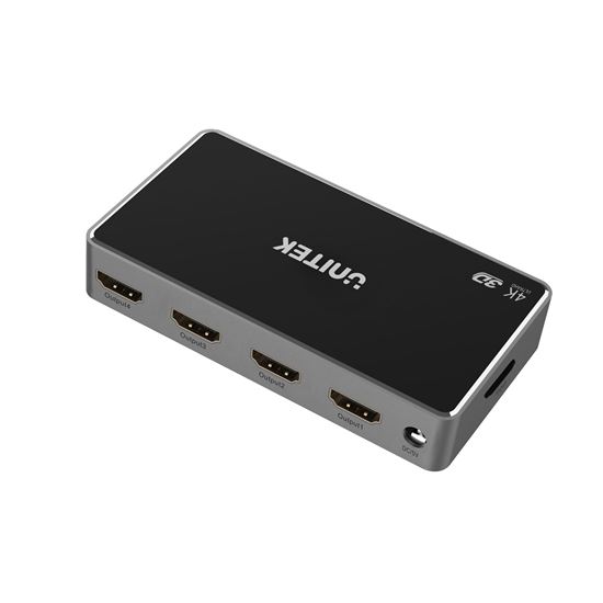 UNITEK 1-In-4-Out 4K HDMI 1.4 Splitter. Supports up to 4K@30Hz — Unitek