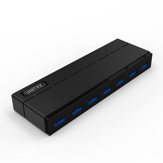 UNITEK USB 3.0 7-Port Hub with 1.5A Charging Per Port. Super Speed — Unitek