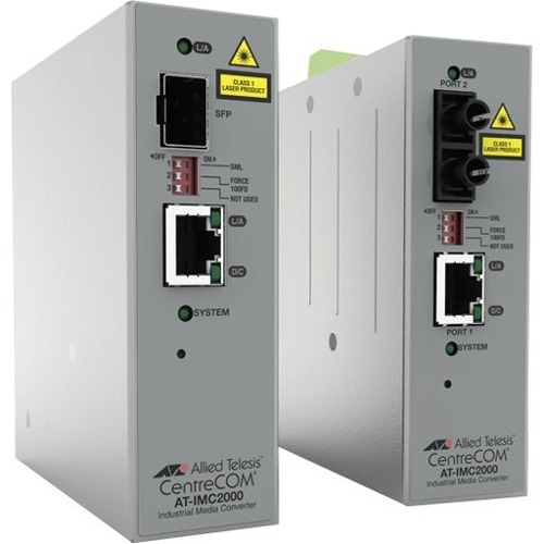 AT-IMC200T/SC-980 TAA- 10/100TX to 100FX/SC Industrial Temp Fast Ethernet Media Converter — Allied Telesis