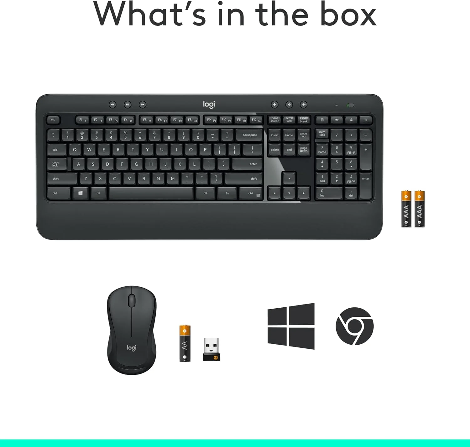 MK540 Advanced Wireless Keyboard/Mouse Combo Black # — Logitech