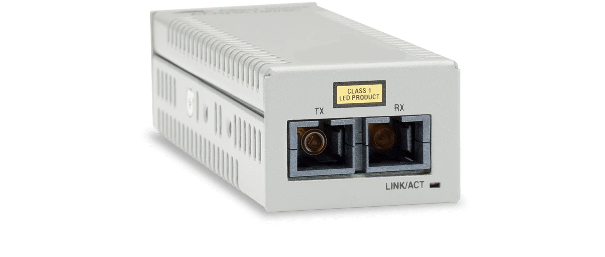 AT-DMC100/LC-90 TAA (Federal) 100TX to 100FX/LC Fast Ethernet Desktop Mini Media Converter- NA or USB Power — Allied Telesis