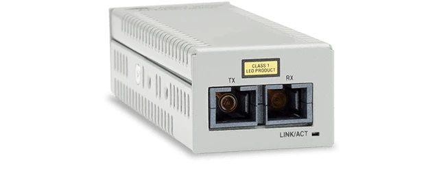 AT-DMC100/SC-90 TAA (Federal) 100TX to 100FX/SC Fast Ethernet Desktop Mini Media Converter- NA or USB Power — Allied Telesis