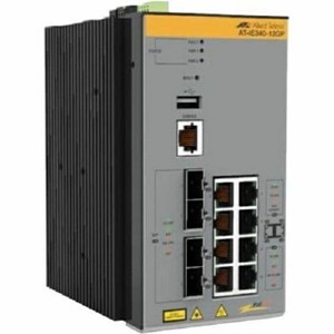 AT-IE340-12GP/C-980 8x 10/100/1000T- 4x 100/1000X SFP- Industrial Ethernet- Layer 3 Switch- PoE+ Support- Conformal Coating (TAA compliant) — Allied Telesis