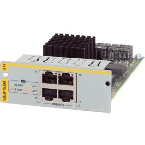 AT-SBx81XLEM/XT4 4 x 10G RJ-45 module for SBx81XLEM line card — Allied Telesis