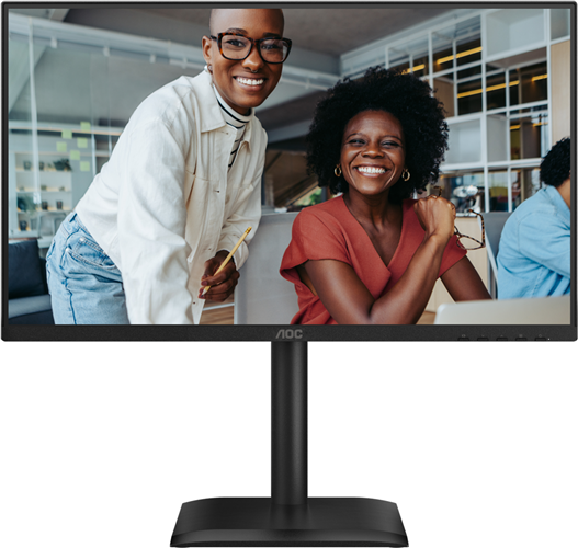 AOC 24E4UJ 24" IPS 1920x1080 VGA HDMI DP Spkrs Height Adjust 5yr wty — AOC