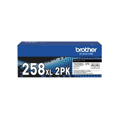Brother TN258XLBK2PK High Yield Toner Black Double Pack — Brother