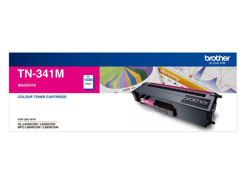 Brother TN-341M Magenta Toner — Brother