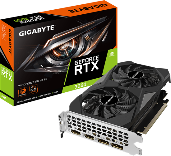 Gigabyte GV-N3050 Windforce OCV2-6GD RTX3050 6GB PCIE Graphics Card — Gigabyte