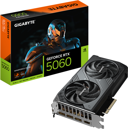 Gigabyte GV-N5060WF2OC-8GD RTX5060 8GB PCIE Graphics Card — Gigabyte