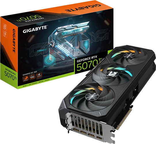 Gigabyte GV-N5070Ti Gaming OC-16GD RTX5070Ti 16GB PCIE Graphics Card — Gigabyte
