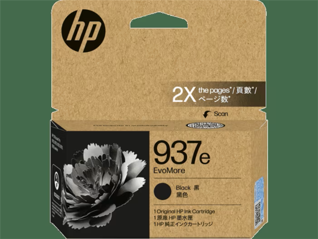 HP 937e EvoMore Black Original Ink Cartridge — HP