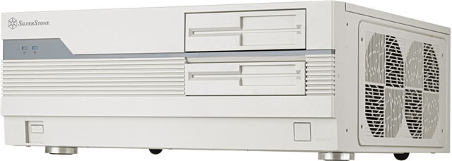 SilverStone FLP01W Retro-inspired HTPC ATX Case - White — SilverStone