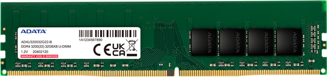 Adata Premier 8GB DDR4 3200 1024X8 DIMM Lifetime wty — Adata