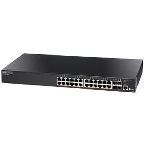 EDGECORE 24 Port Gigabit Extendable PoE+ Web Smart Pro Switch. — Edgecore