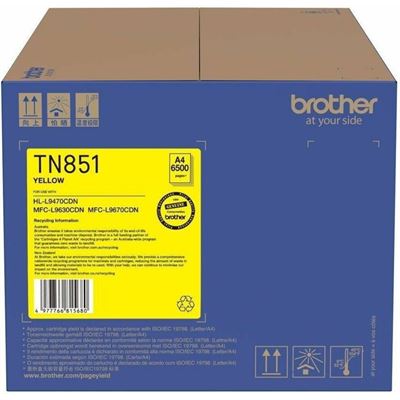 Brother TN851Y Yellow Toner — Brother