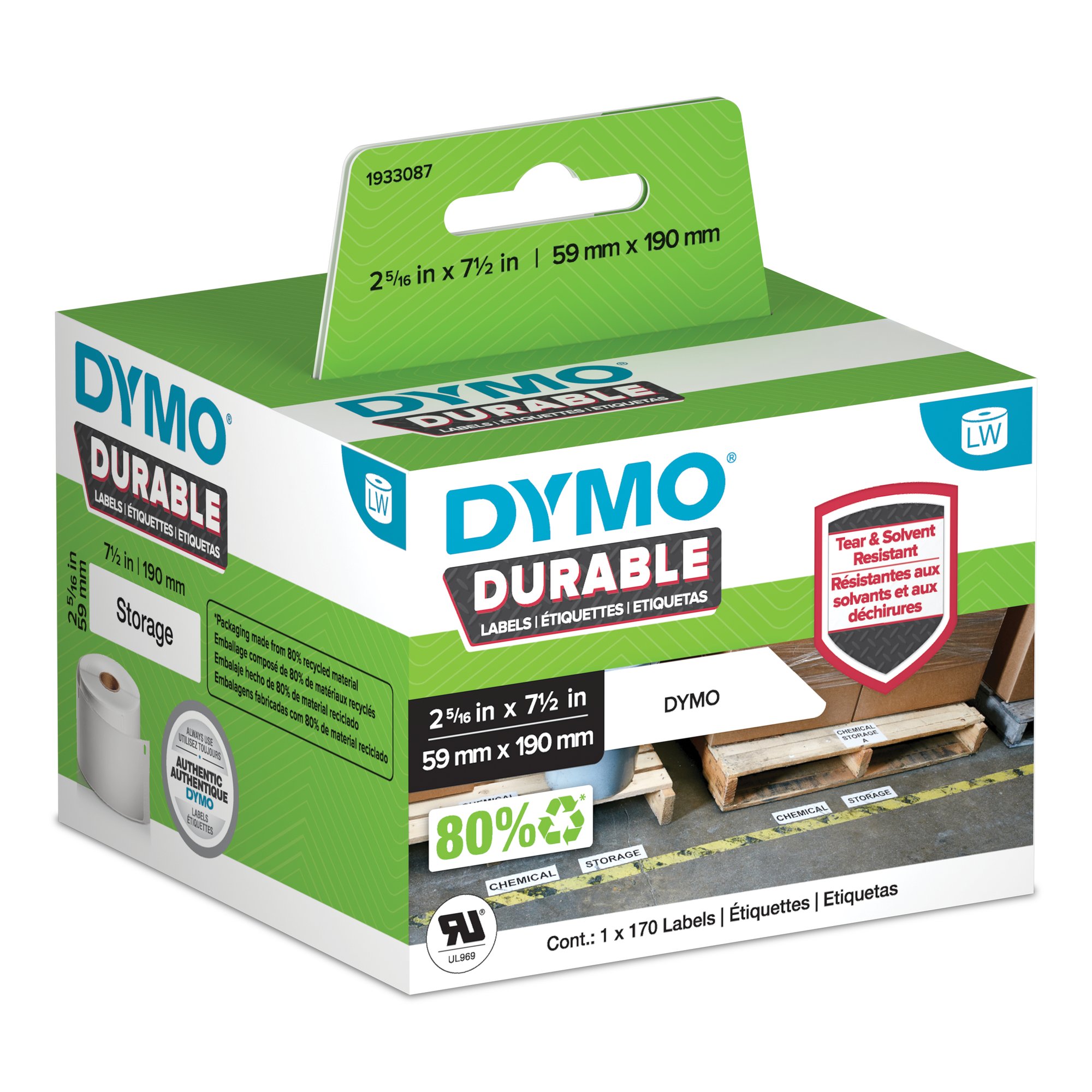 DY LW Dur MP Label 59x190mm — Dymo
