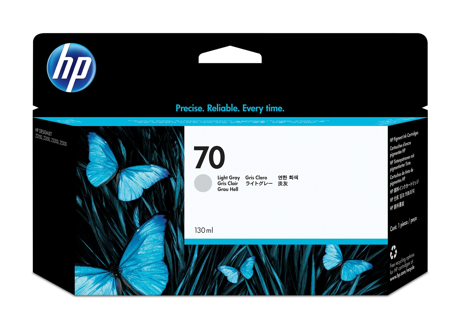 HP#70 130ml LgtGrey Ink C9451A — HP