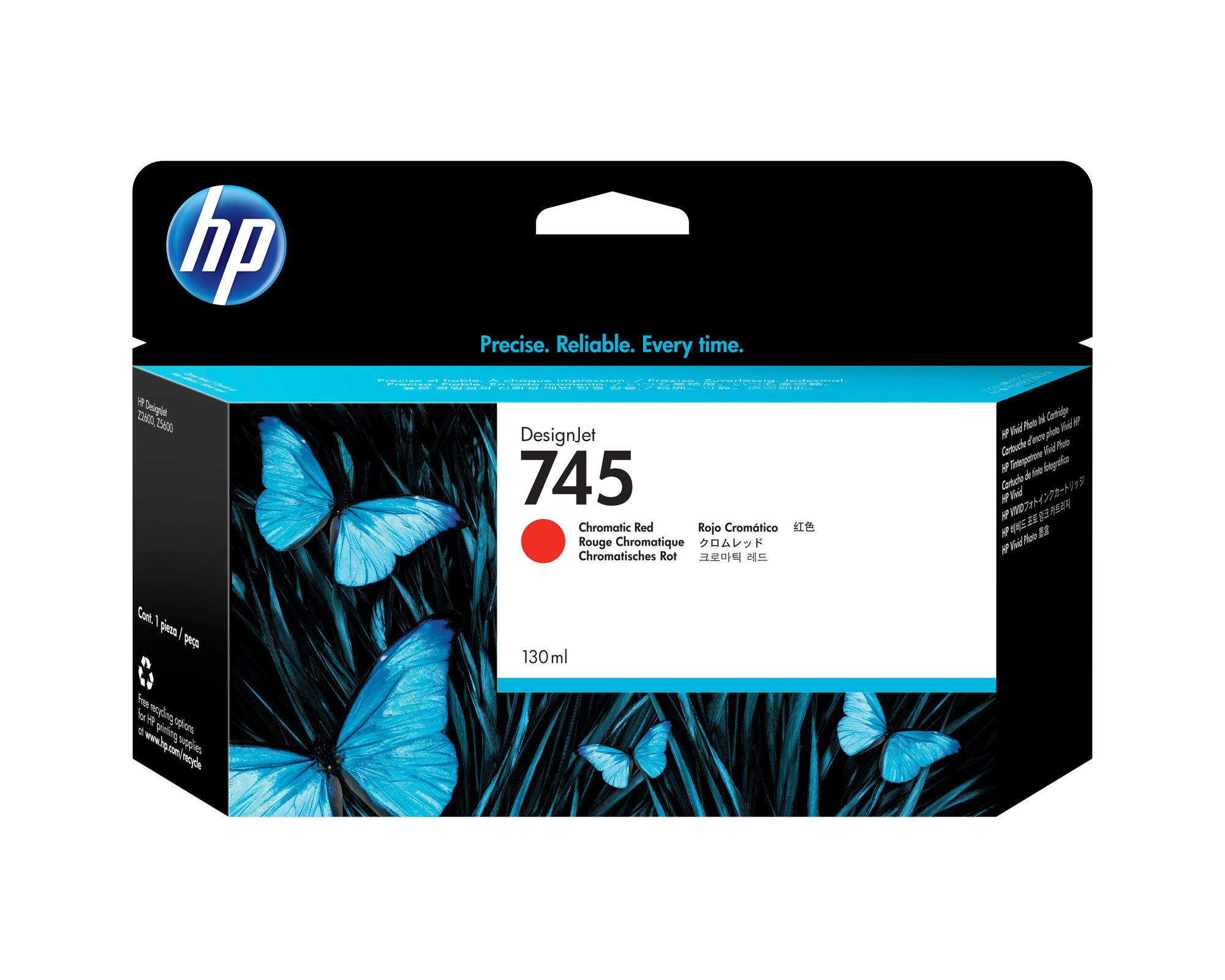 HP#745 130ml ChrRed Ink F9K00A — HP