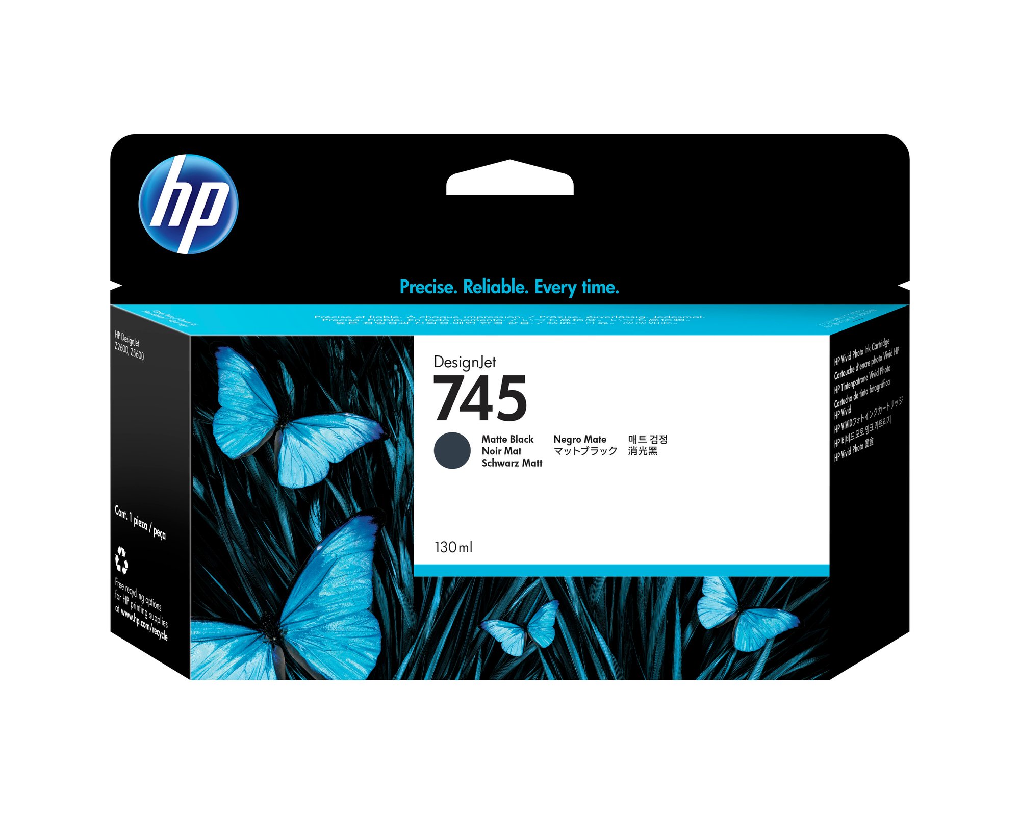 HP#745 130ml MatBlk Ink F9J99A — HP
