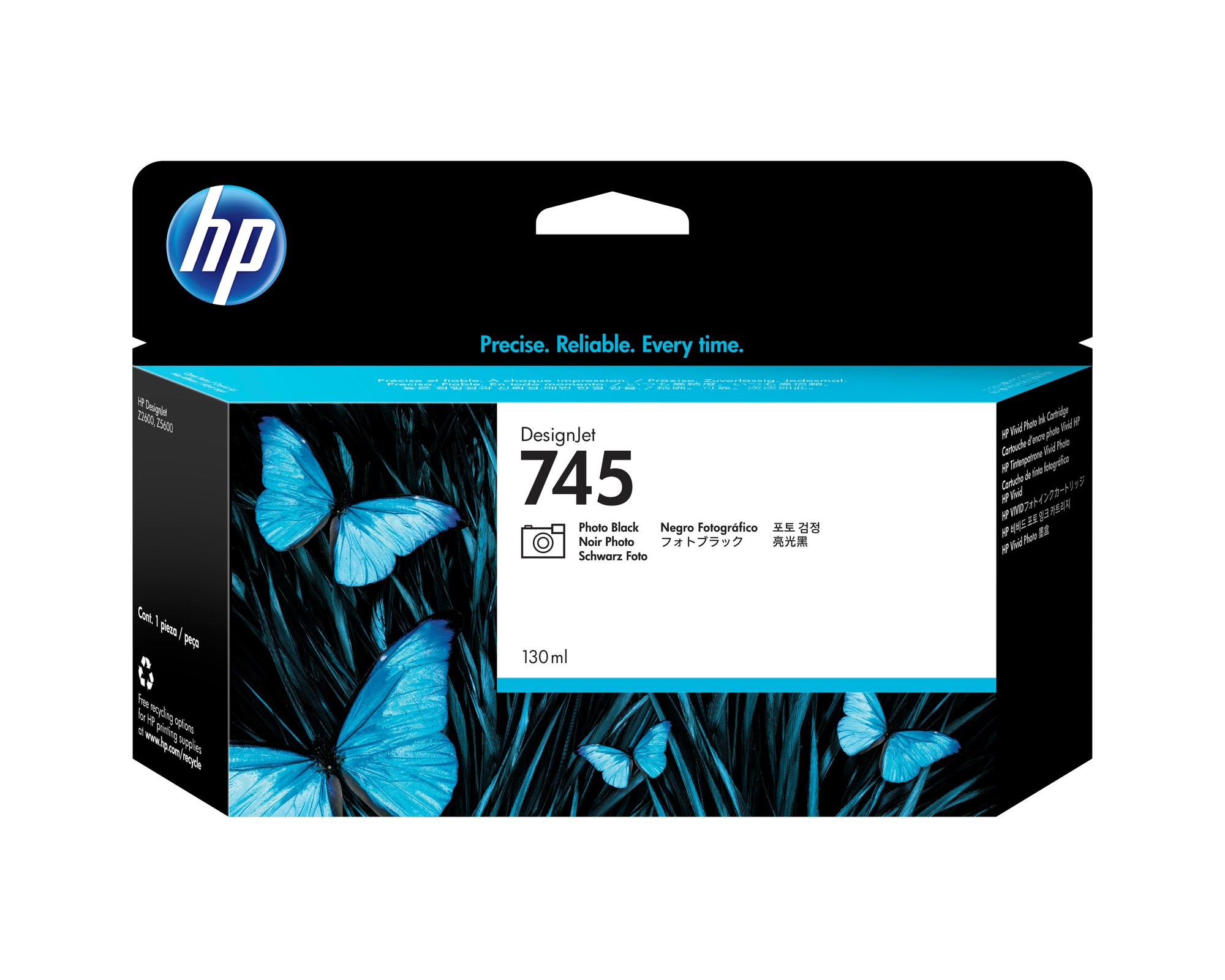 HP #745 130ml PhBlk Ink F9J98A — HP