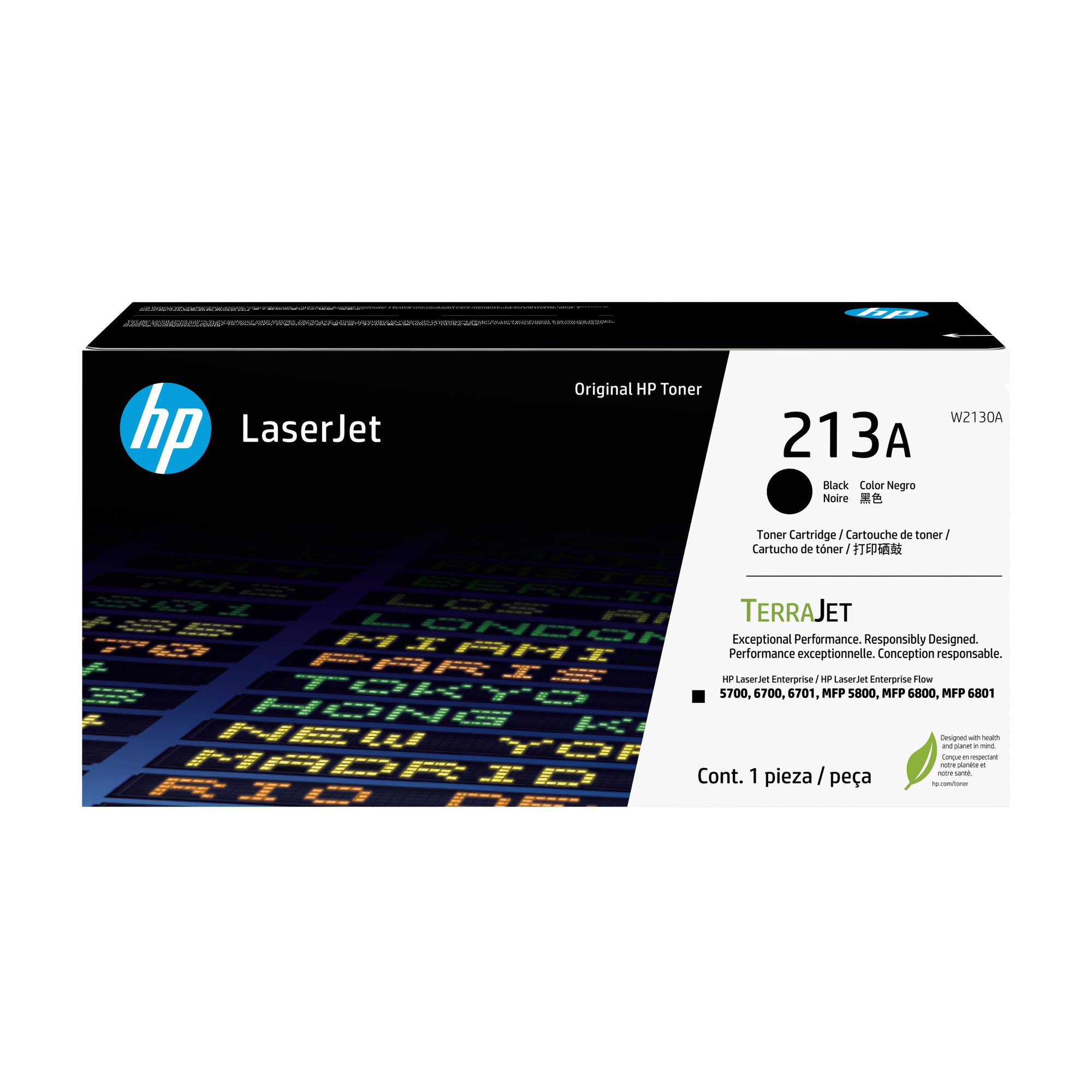 HP#213 Black Toner W2130A — HP