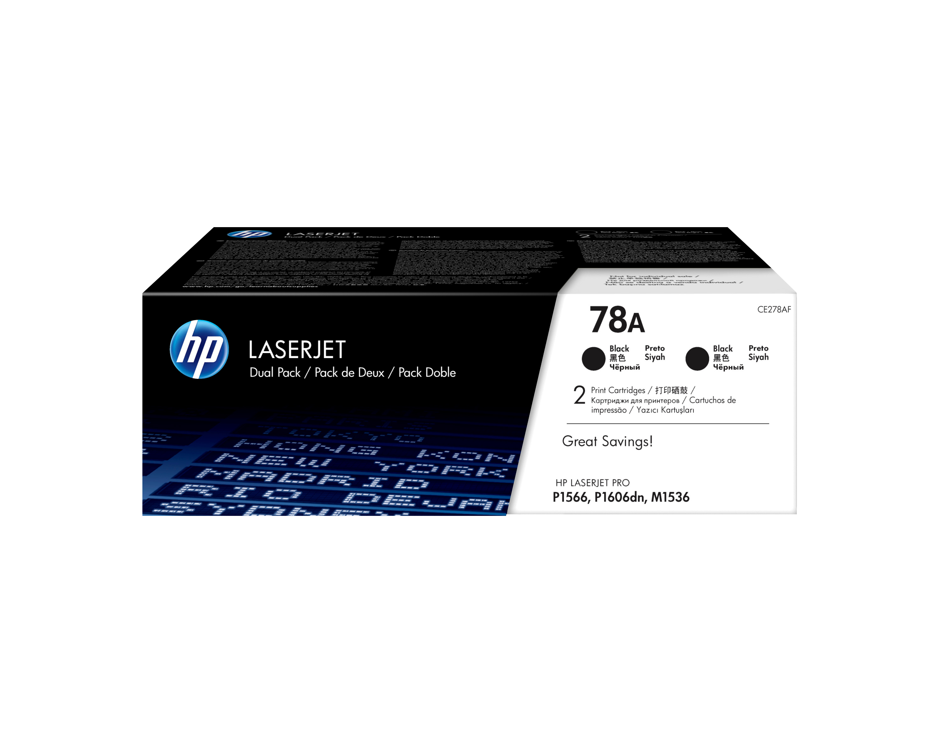 HP 78A Blk Ton Dual Pk CE278AD — HP