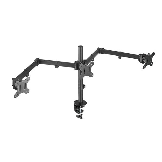 BRATECK 13"-27" Triple Monitor Economy Desk Mount Bracket. — Brateck
