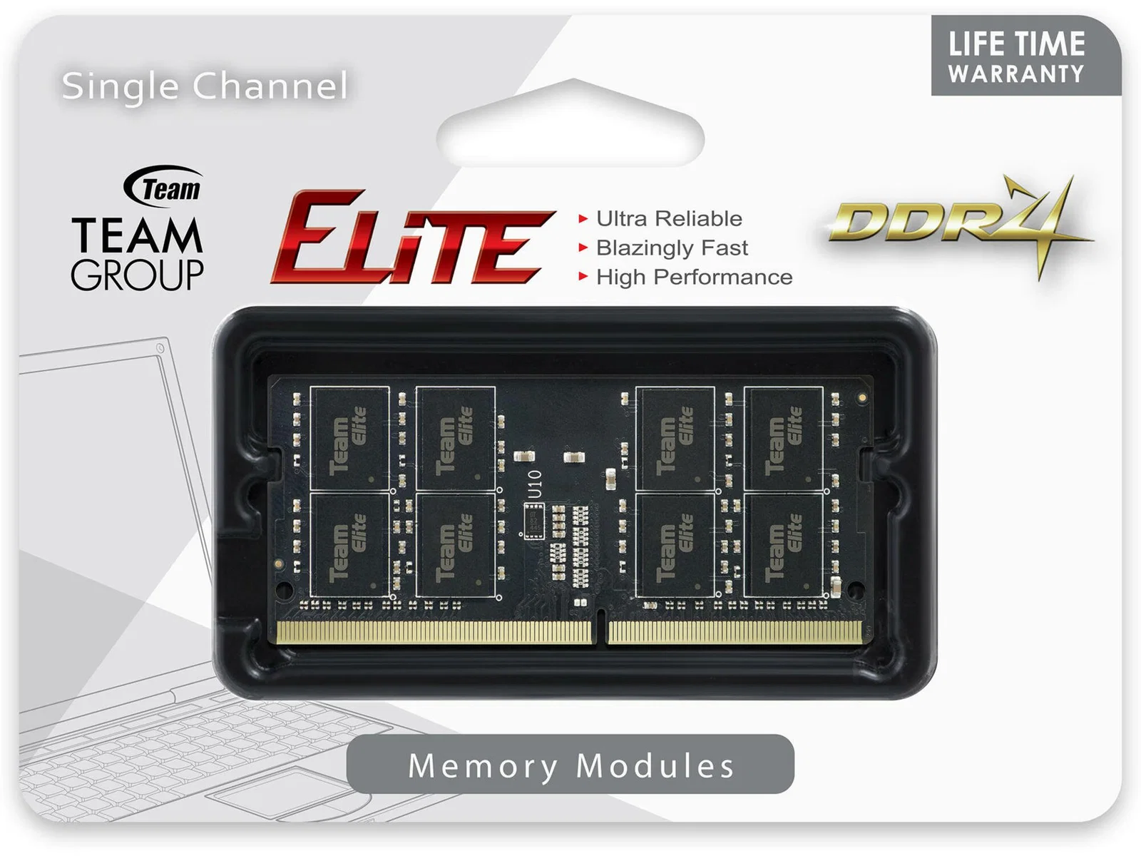 Team Elite 16GB 3200 DDR4 CL22-22-22-52 1.2V SODIMM — Team