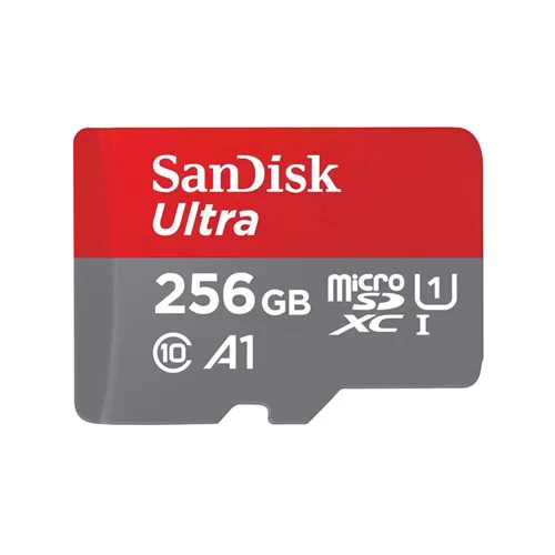 Sandisk Ultra Microsdxc Squac 256GB A1 C10 U1 Uhs-I 150MB/S R 4X6 Sd Adaptor 10Y — SanDisk