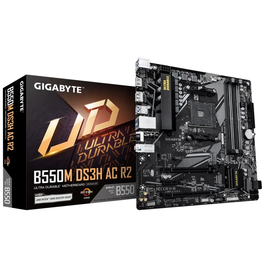 Gigaybte B550M DS3H Ac ARGB Front USB-C R2 Motherboard — Gigabyte