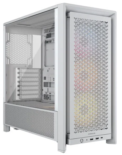 Corsair Frame 4000D Rs ARGB Mid-Tower PC Case, White — Corsair