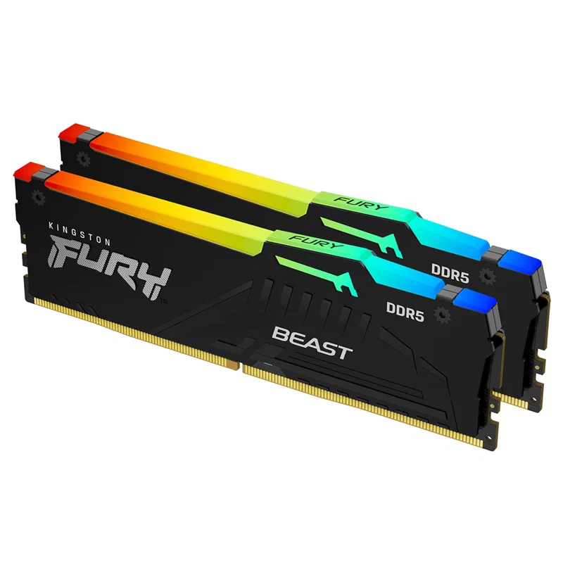 Kingston Fury Beast RGB 64 GB (2X32GB) DDR5-6000 CL30 Desktop Gaming Memory — Kingston